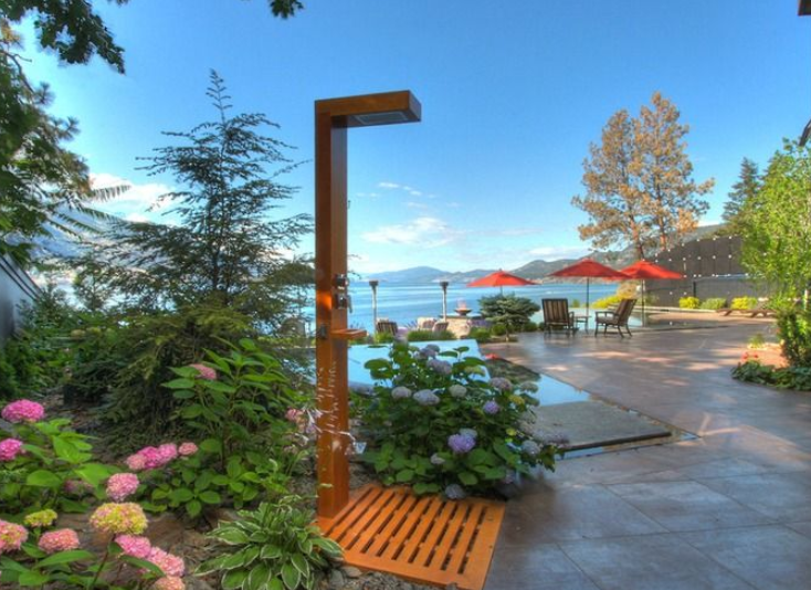 British Columbia Guest House Shower Rainwater System